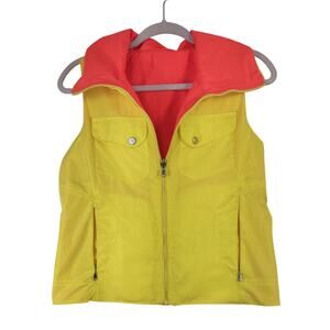Ralph Lauren Active Vest, Reversible Vest, Orange and Yellow, Size Small